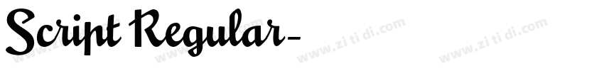 Script Regular字体转换